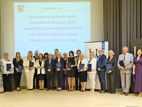 Lublin ma nowych dyrektorów szkół i nauczycieli mianowanych