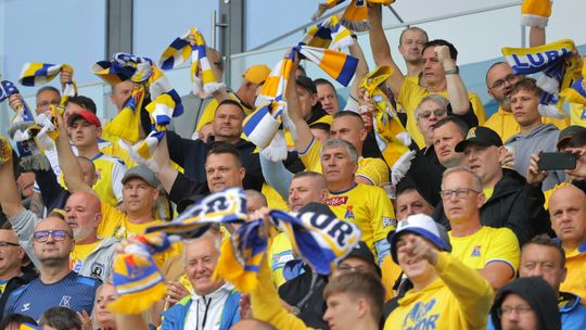 Kibice na meczu Motor Lublin - Piast Gliwice.
