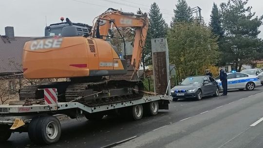 Koparka zerwana sieć policja 