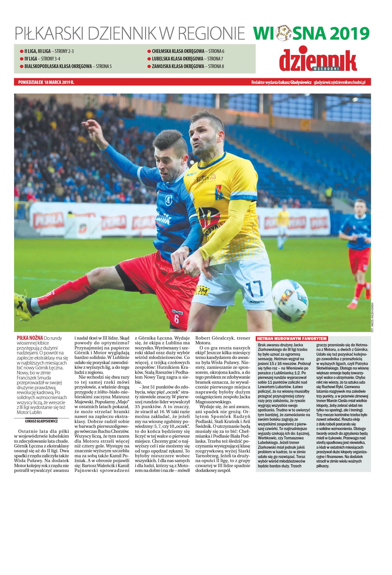 Piłkarski Dziennik w regionie Wiosna  - strona 1