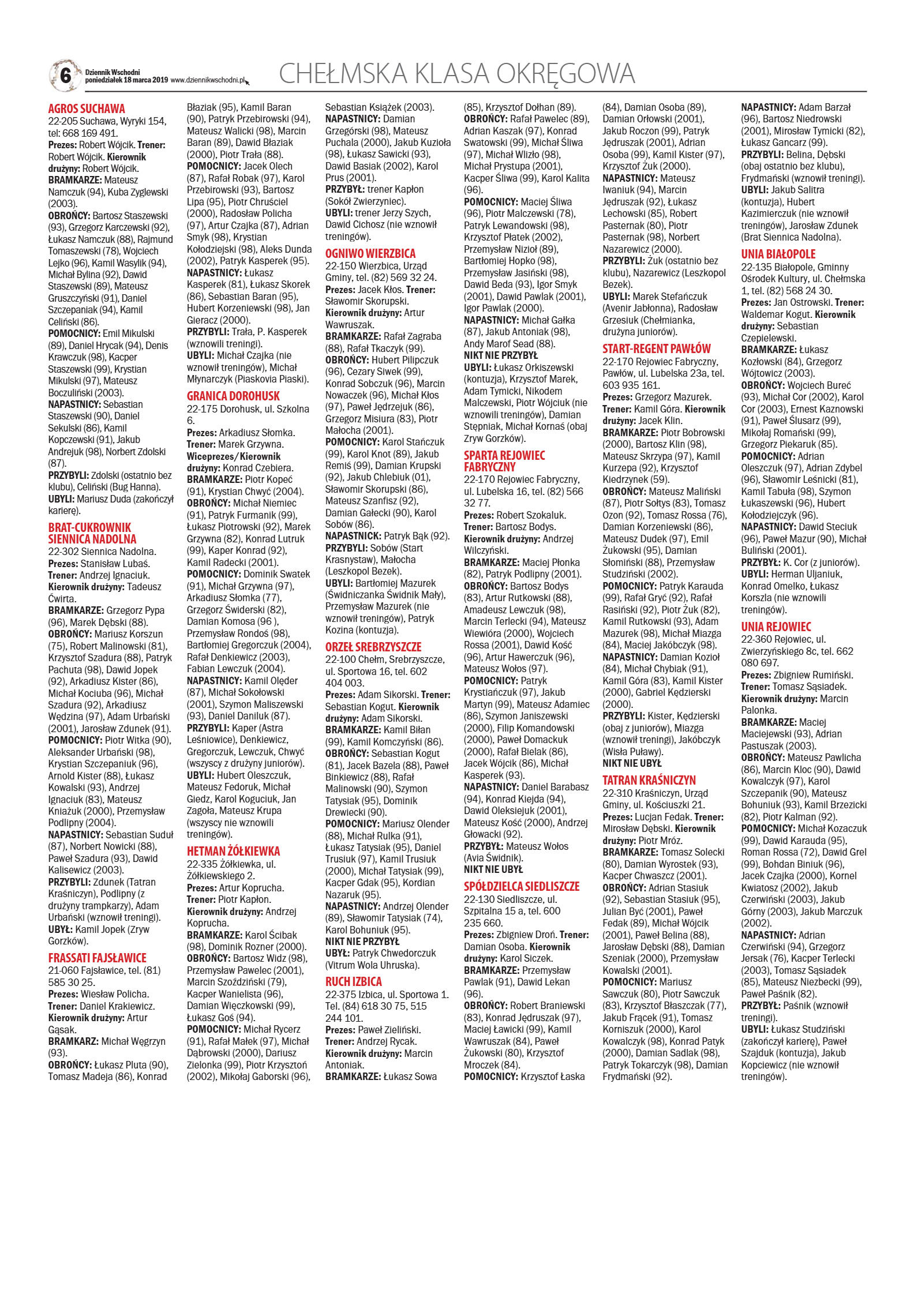 Piłkarski Dziennik w regionie Wiosna  - strona 6