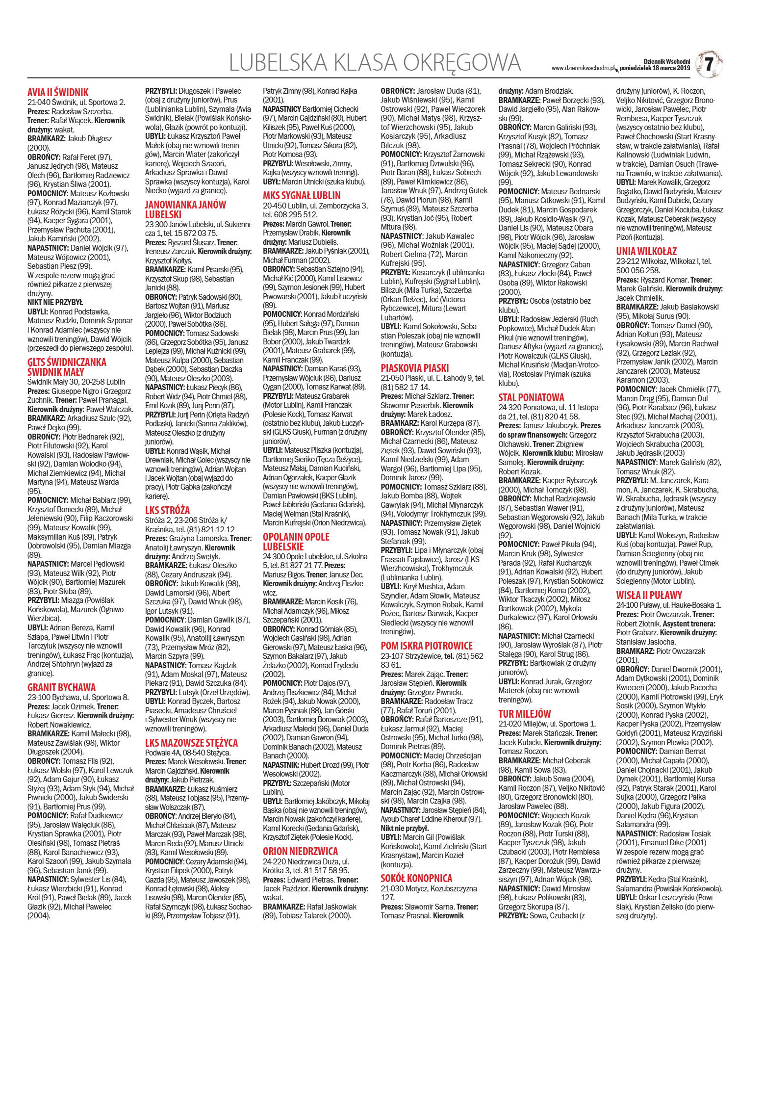 Piłkarski Dziennik w regionie Wiosna  - strona 7