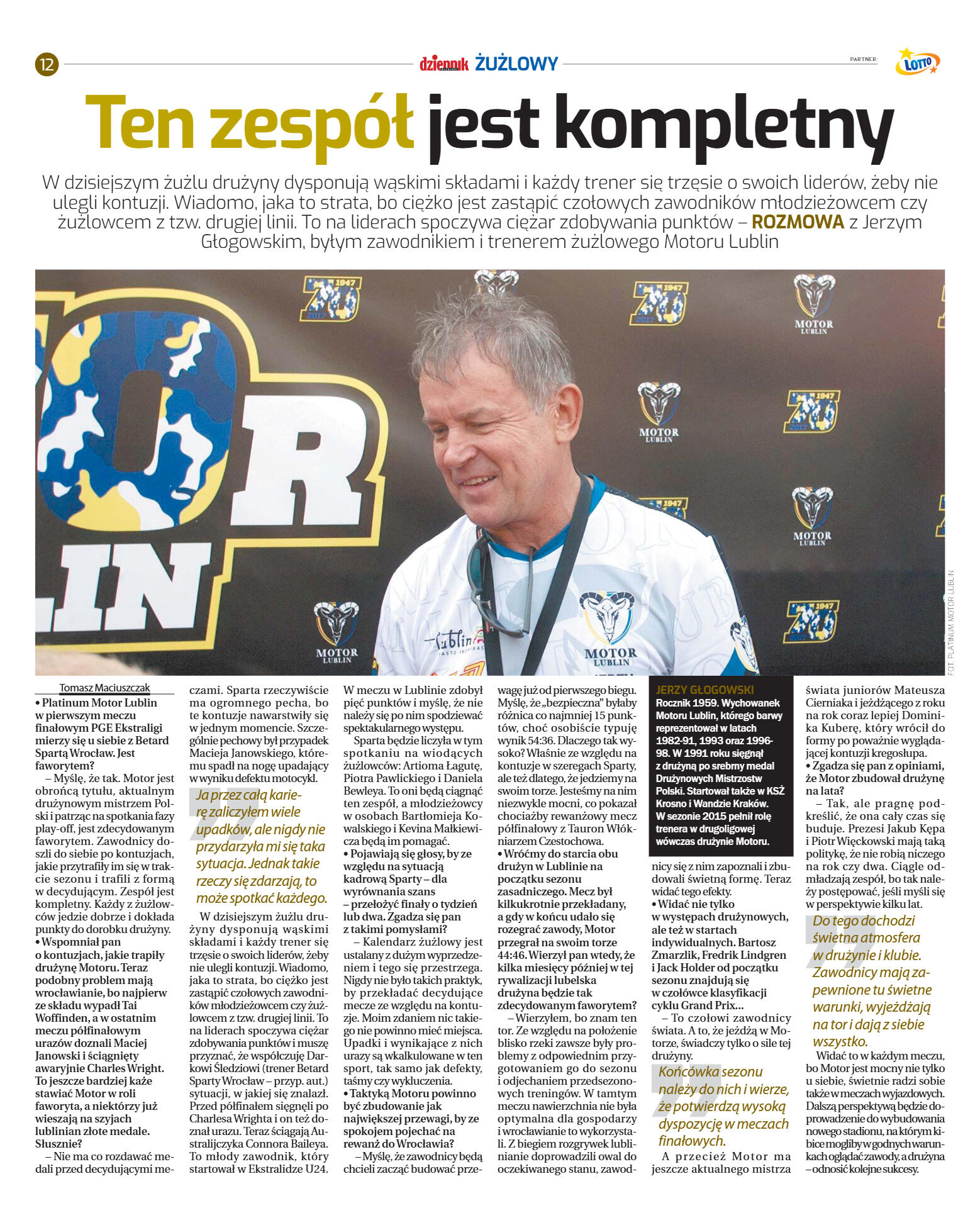 Dziennik żużlowy - strona 12