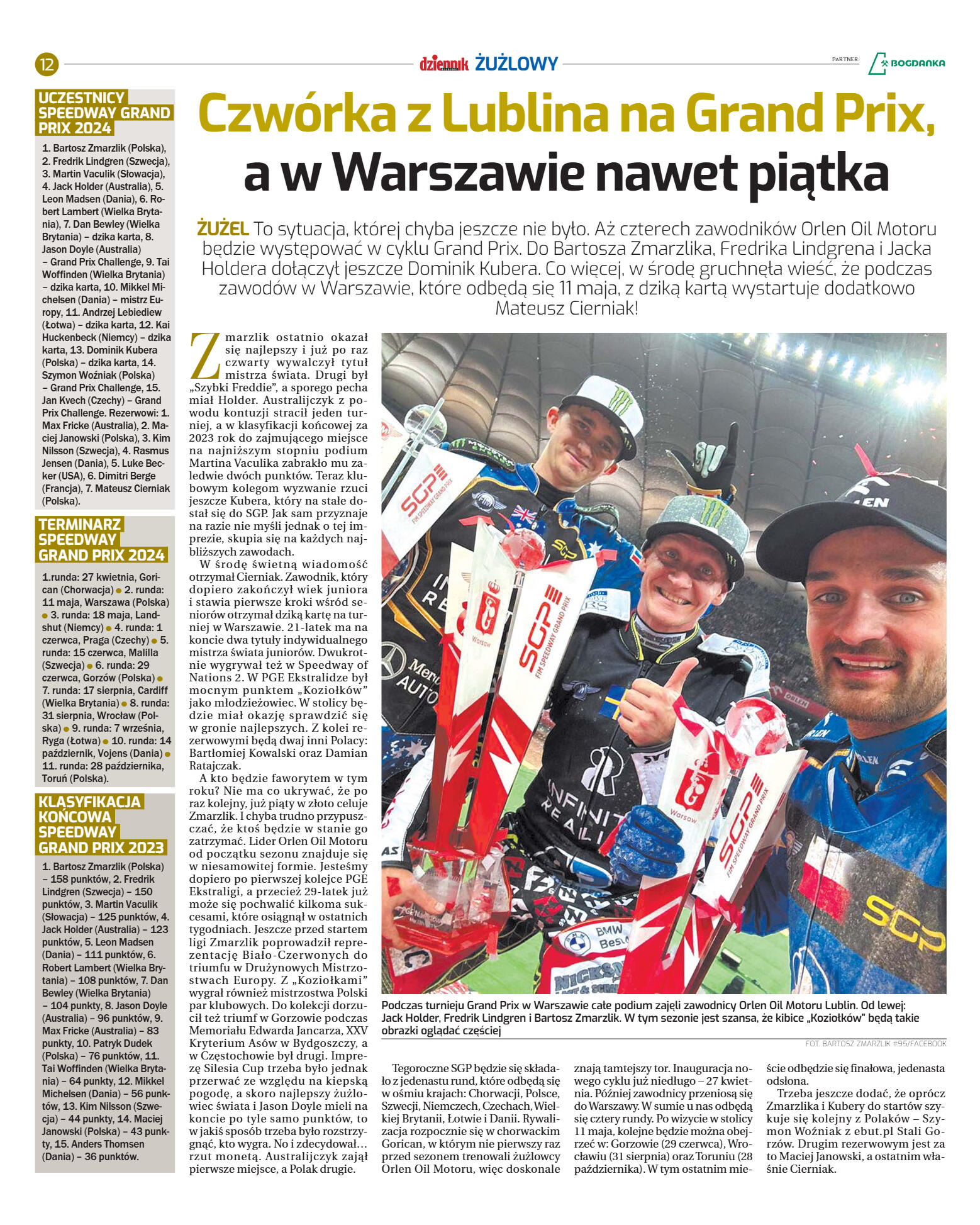 Dziennik żuzlowy - strona 12