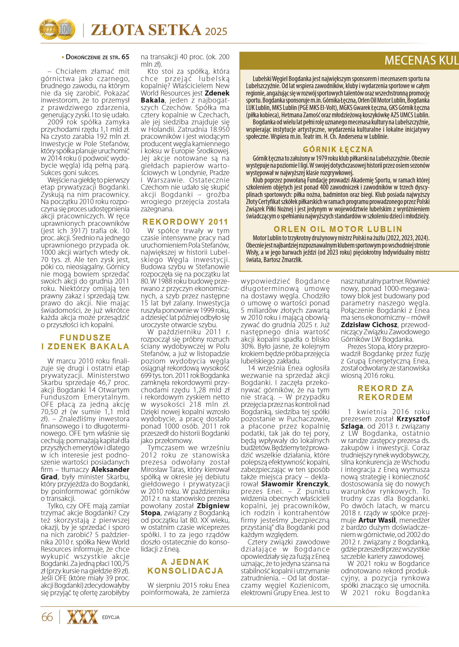 XXX Złota Setka - strona 66