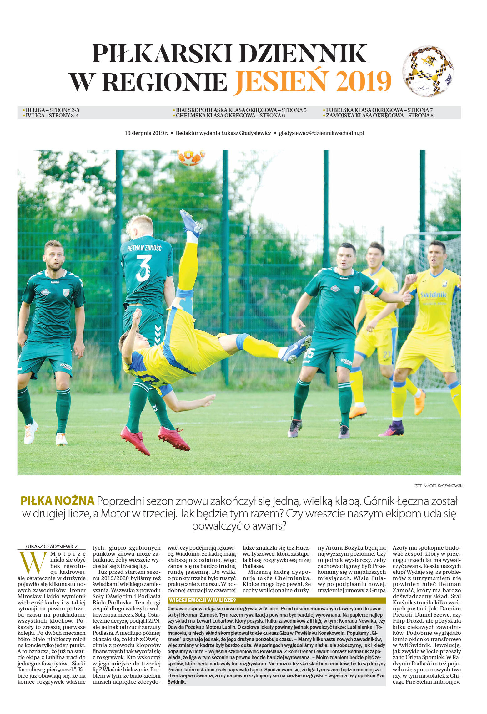 Piłkarski Dziennik w regionie - jesień  - strona 1