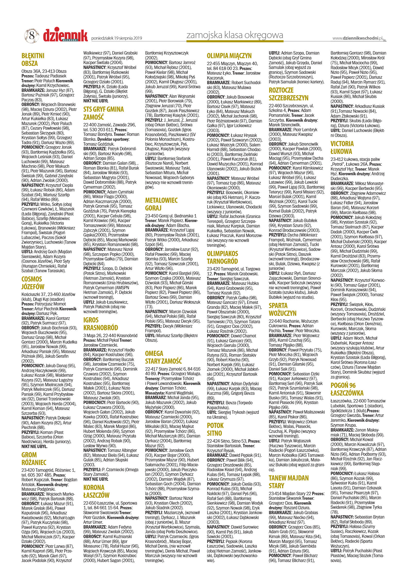 Piłkarski Dziennik w regionie - jesień  - strona 8