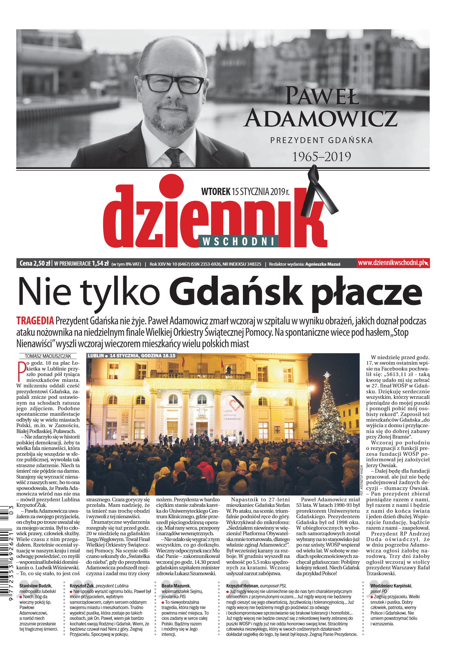 Dziennik Wschodni - strona 1