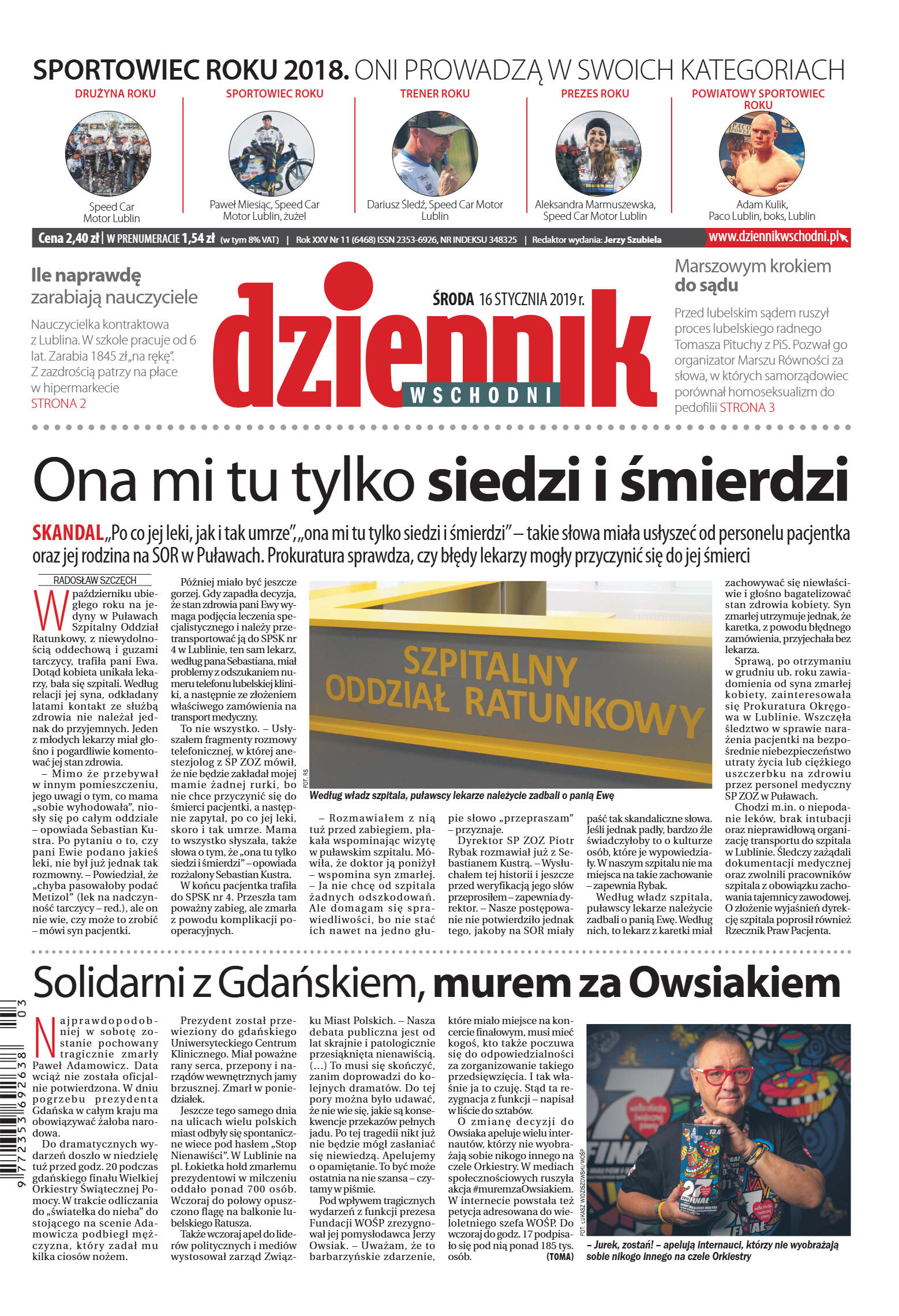 Dziennik Wschodni - strona 1