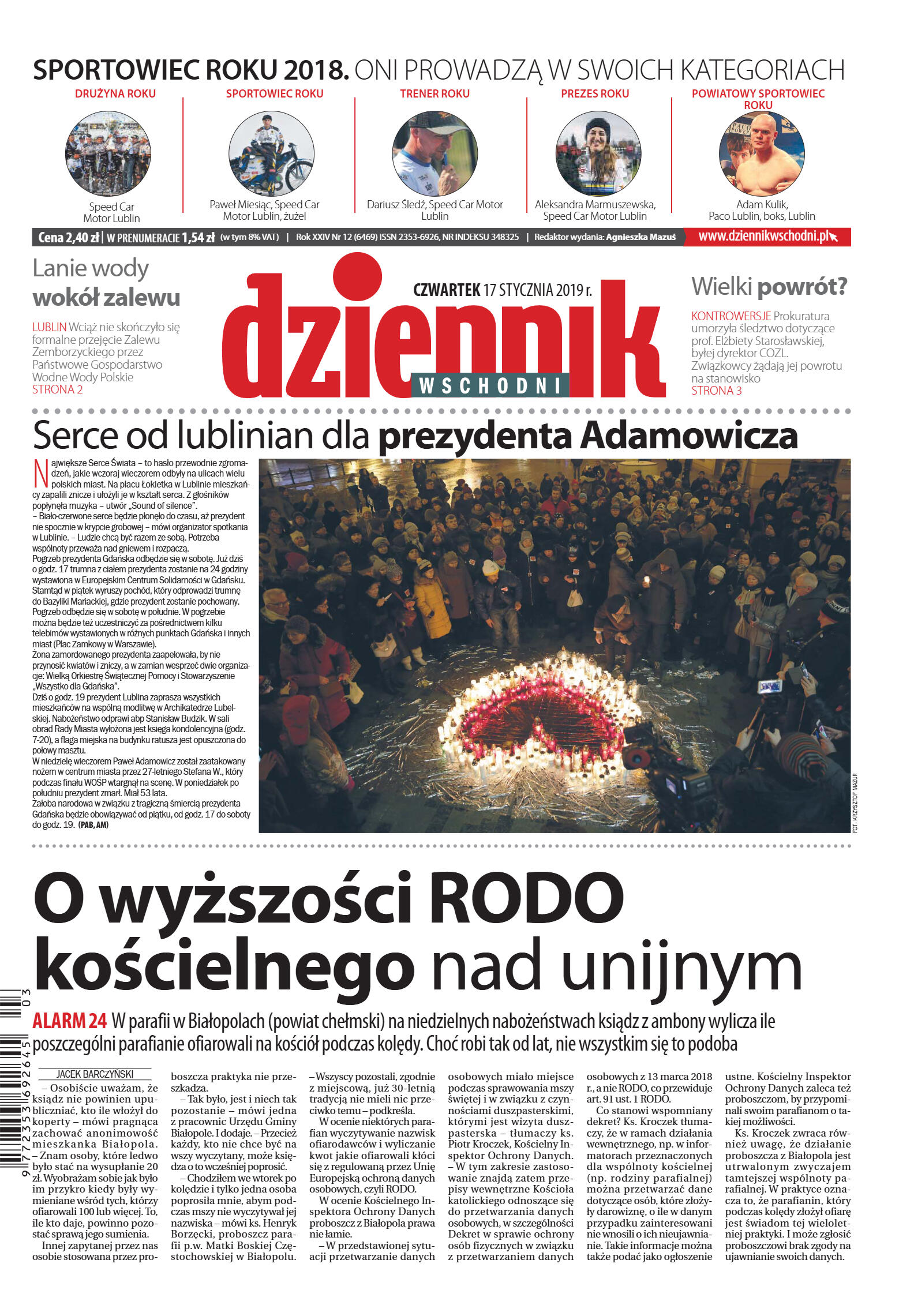 Dziennik Wschodni - strona 1