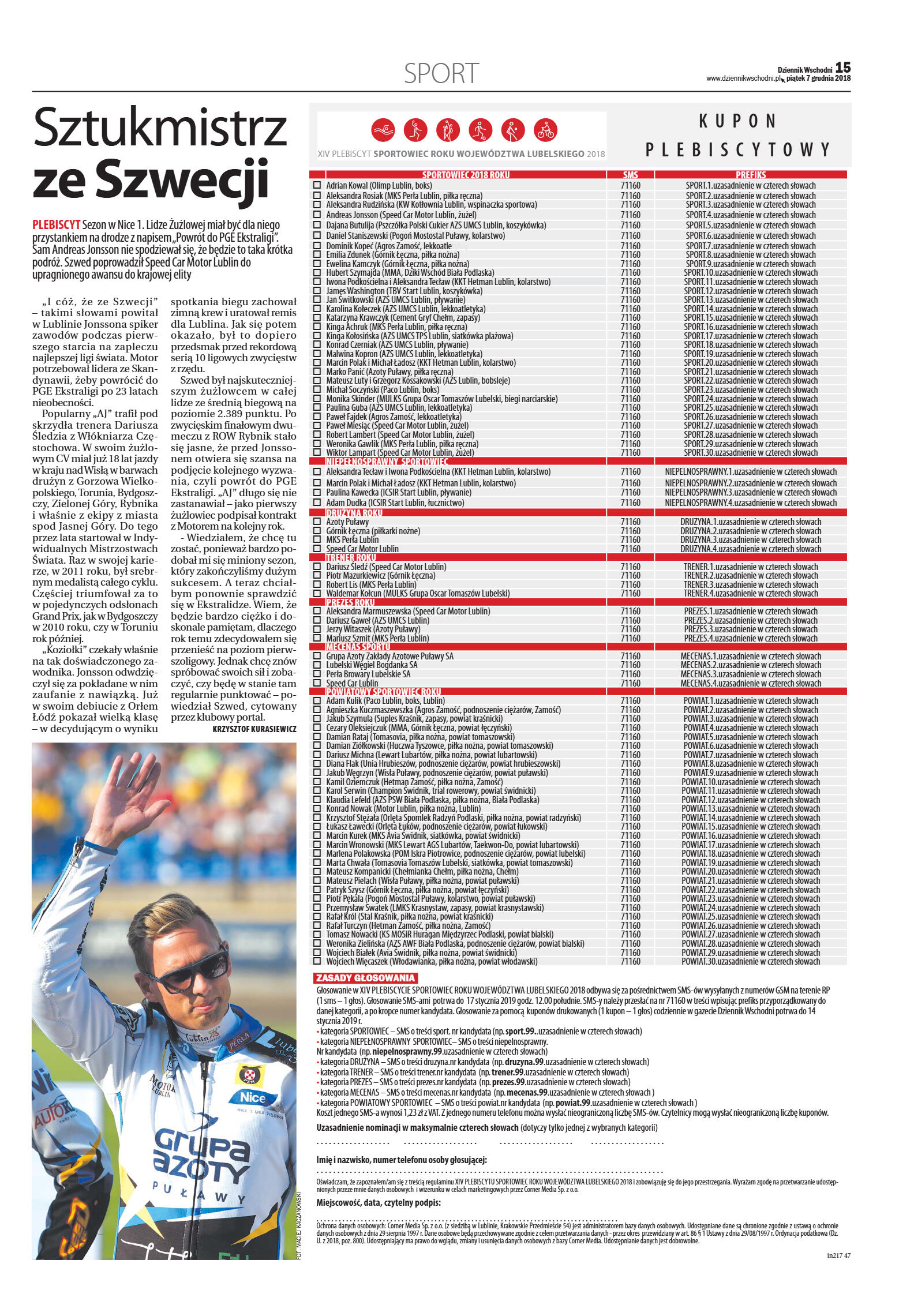 Dziennik Wschodni - wydanie główne - strona 15