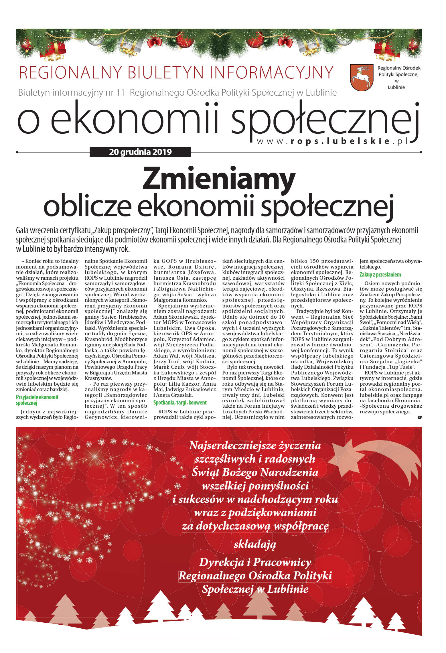 Dodatek Regionalnego Ośrodka Polityki Społecznej - strona 1