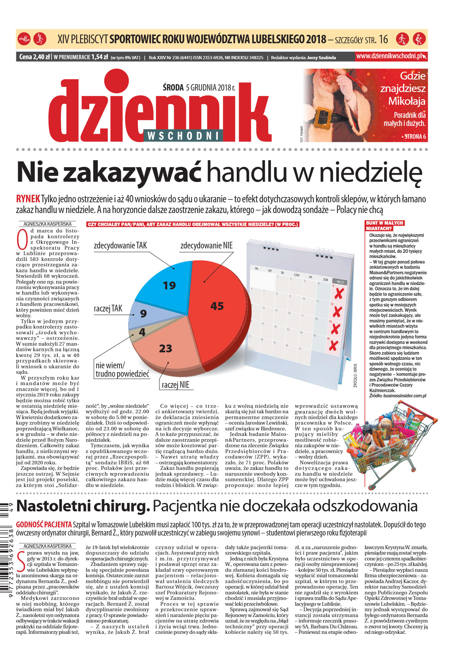 Dziennik Wschodni - wydanie główne - strona 1