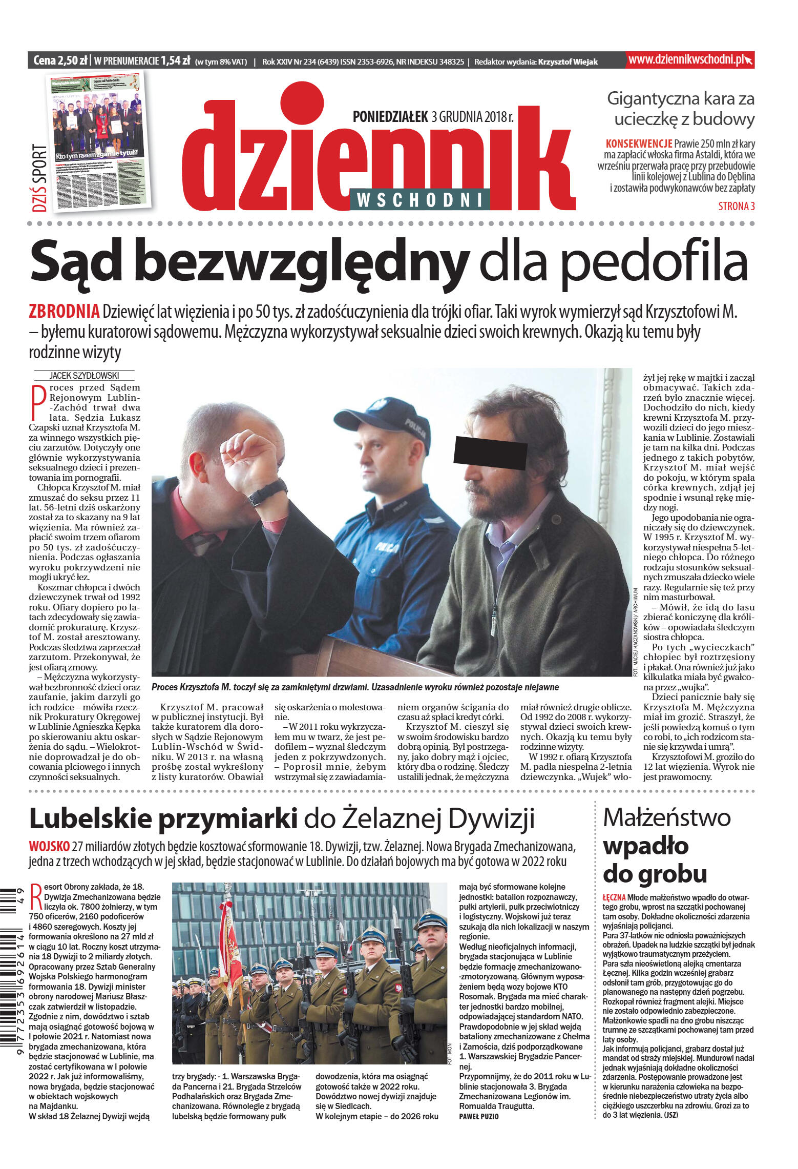 Dziennik Wschodni - wydanie główne - strona 1