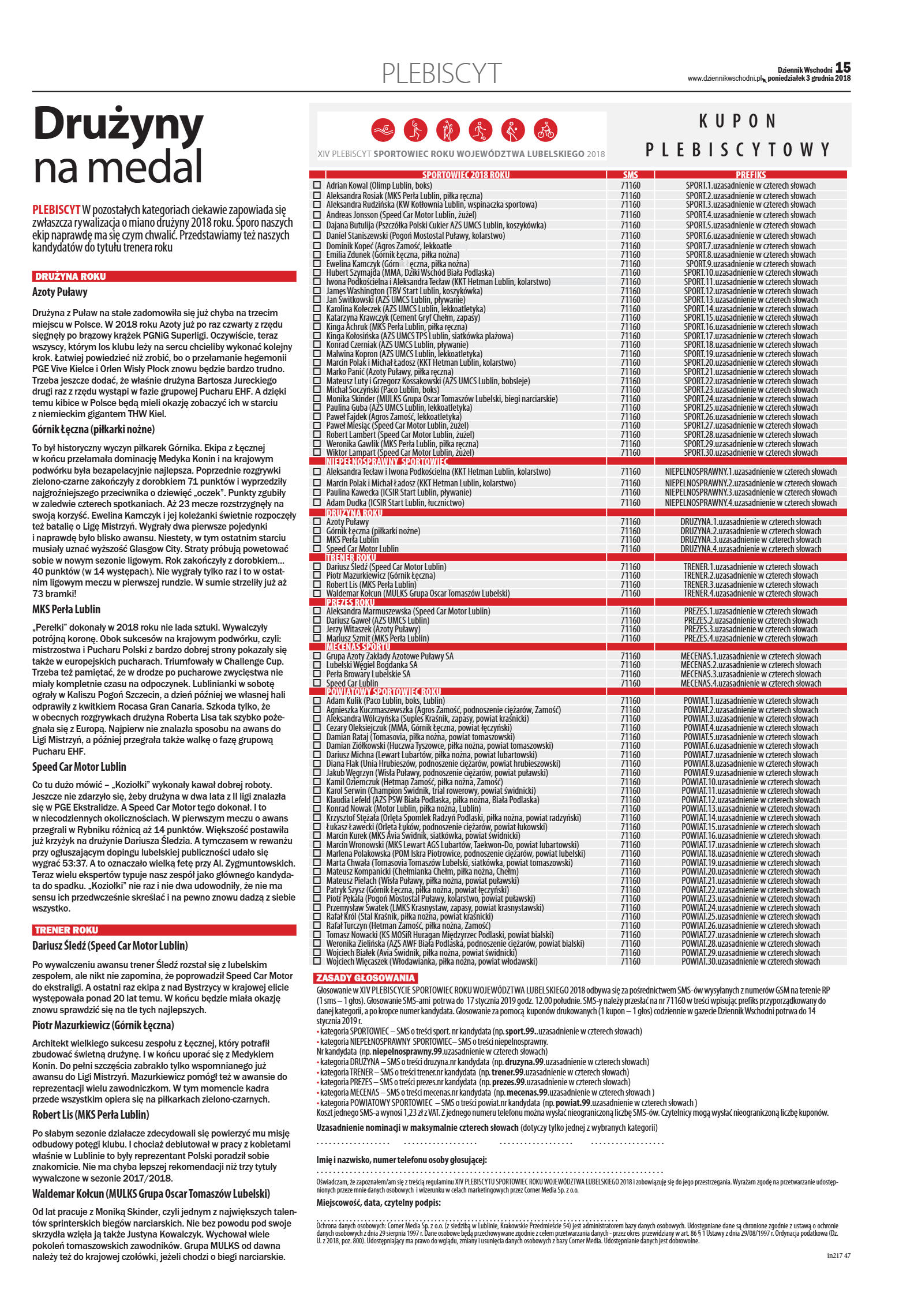 Dziennik Wschodni - wydanie główne - strona 15