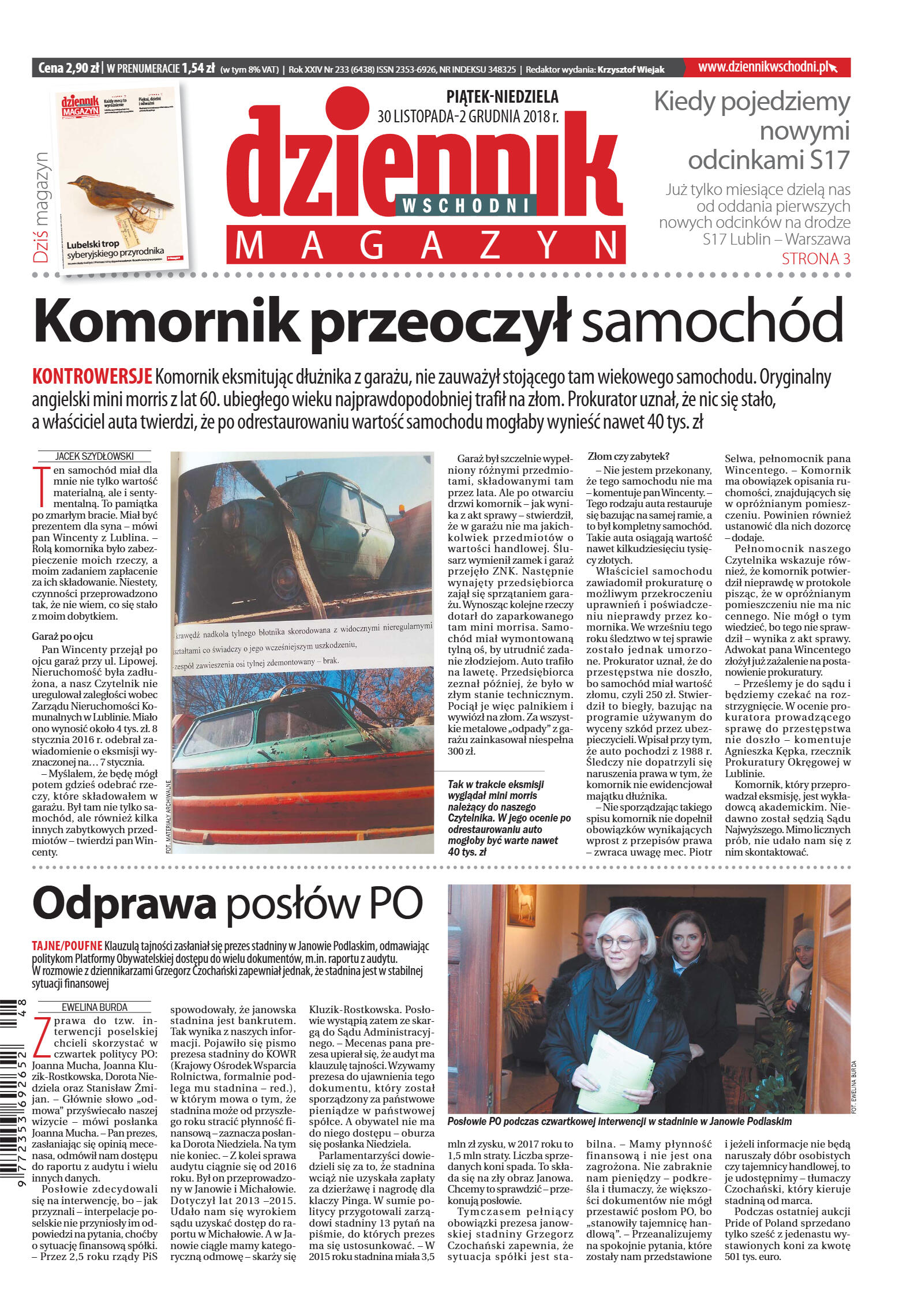 Dziennik Wschodni - wydanie główne - strona 1