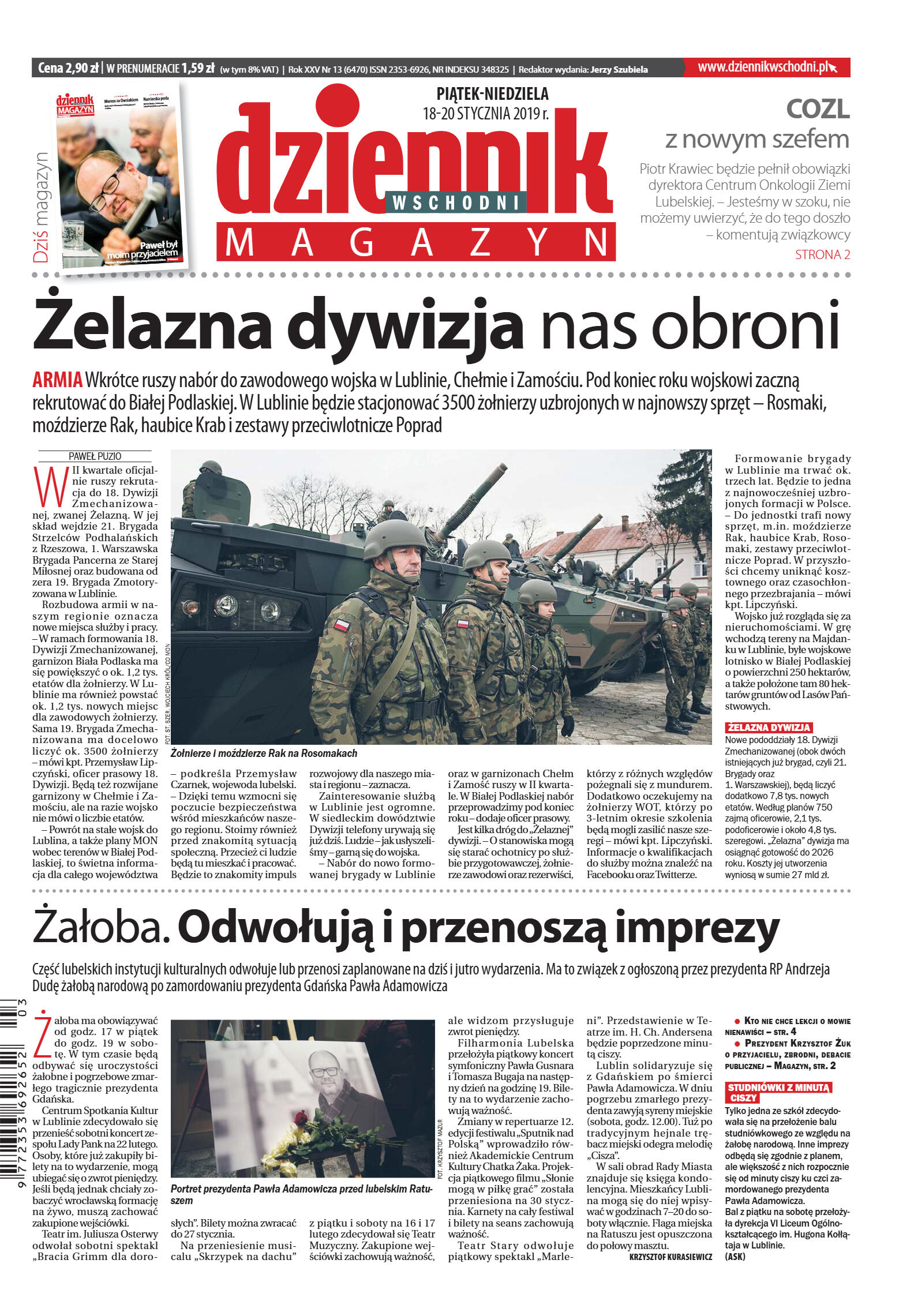 Dziennik Wschodni - wydanie główne - strona 1