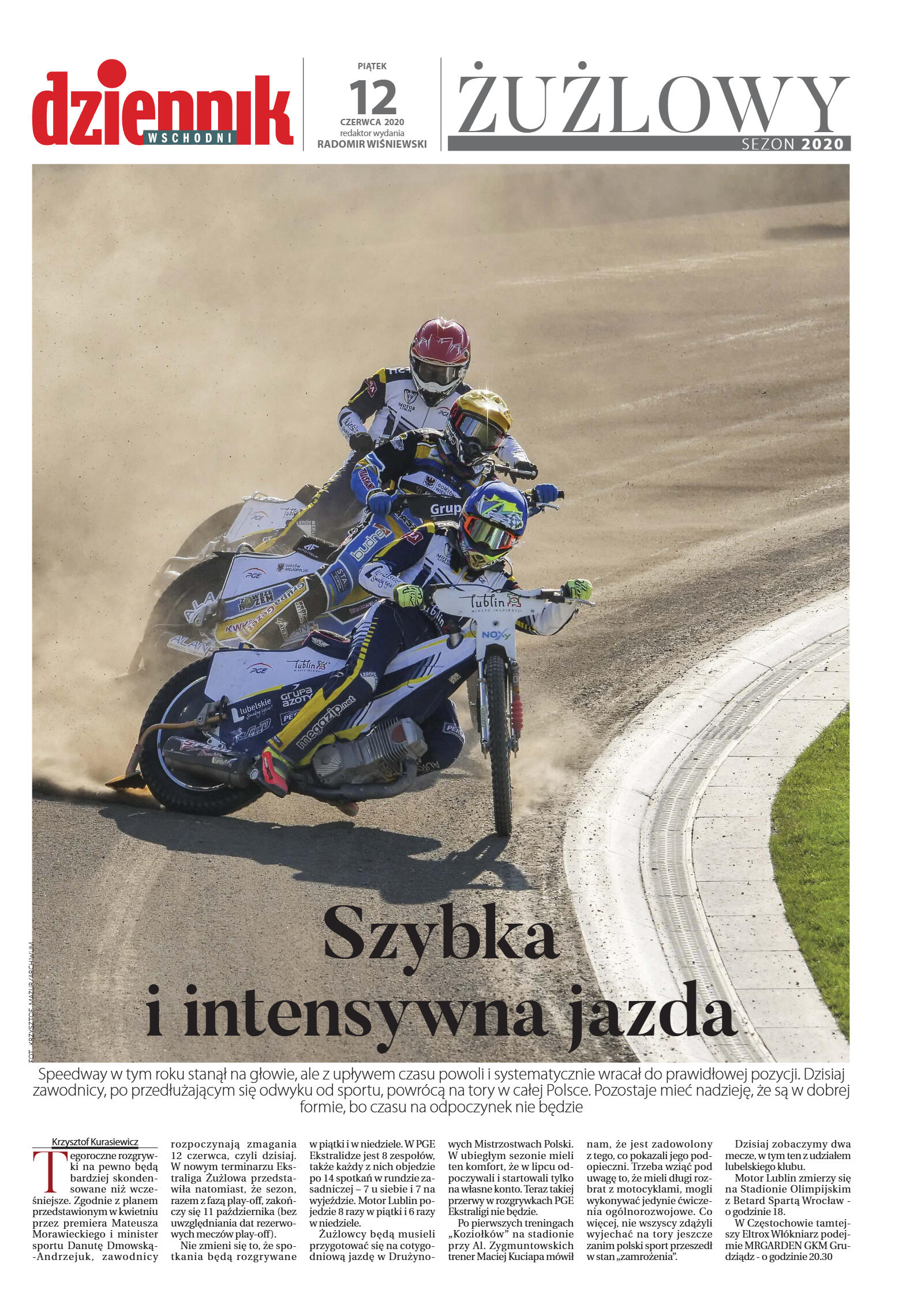 Dziennik żużlowy - strona 1