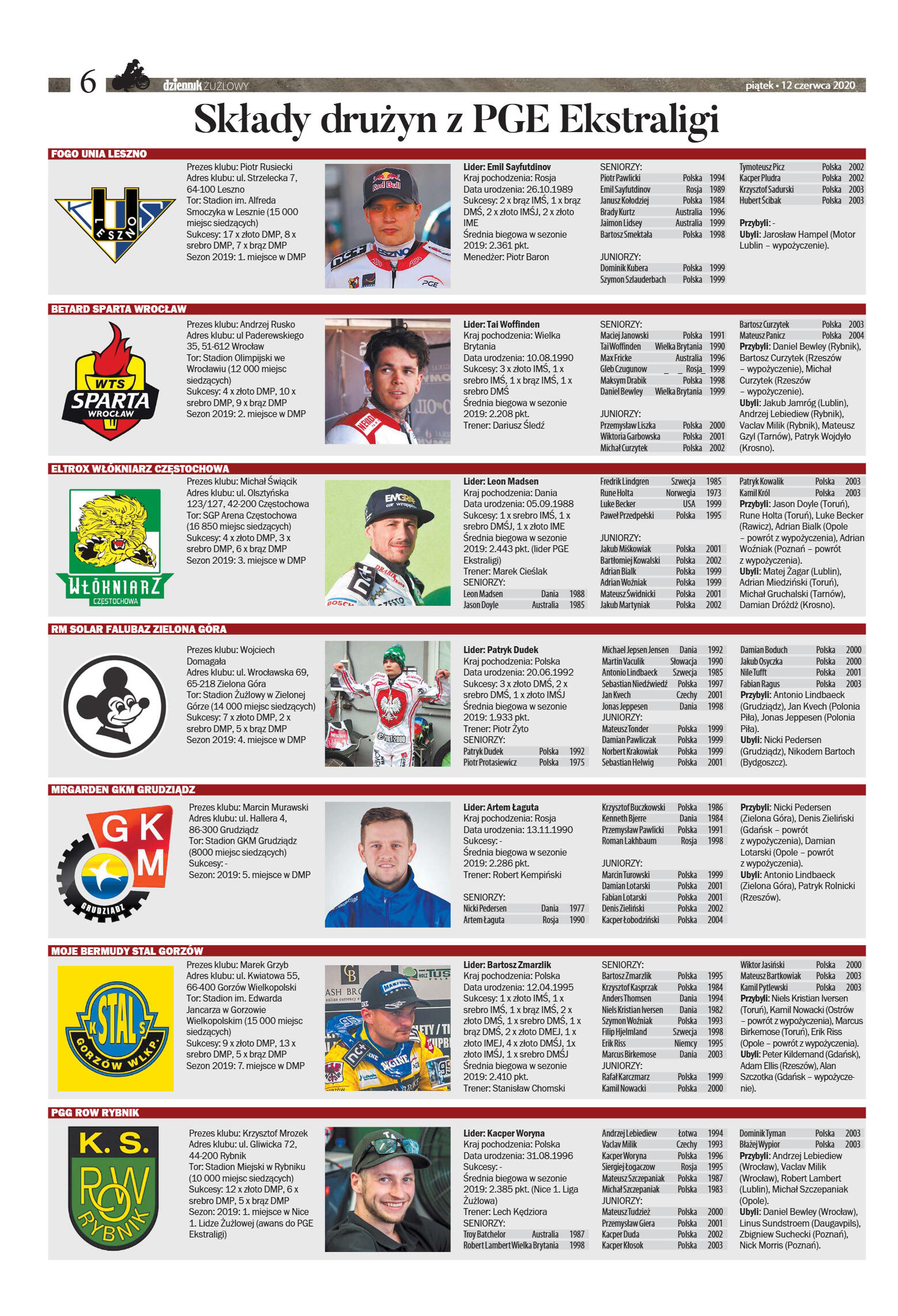 Dziennik żużlowy - strona 6