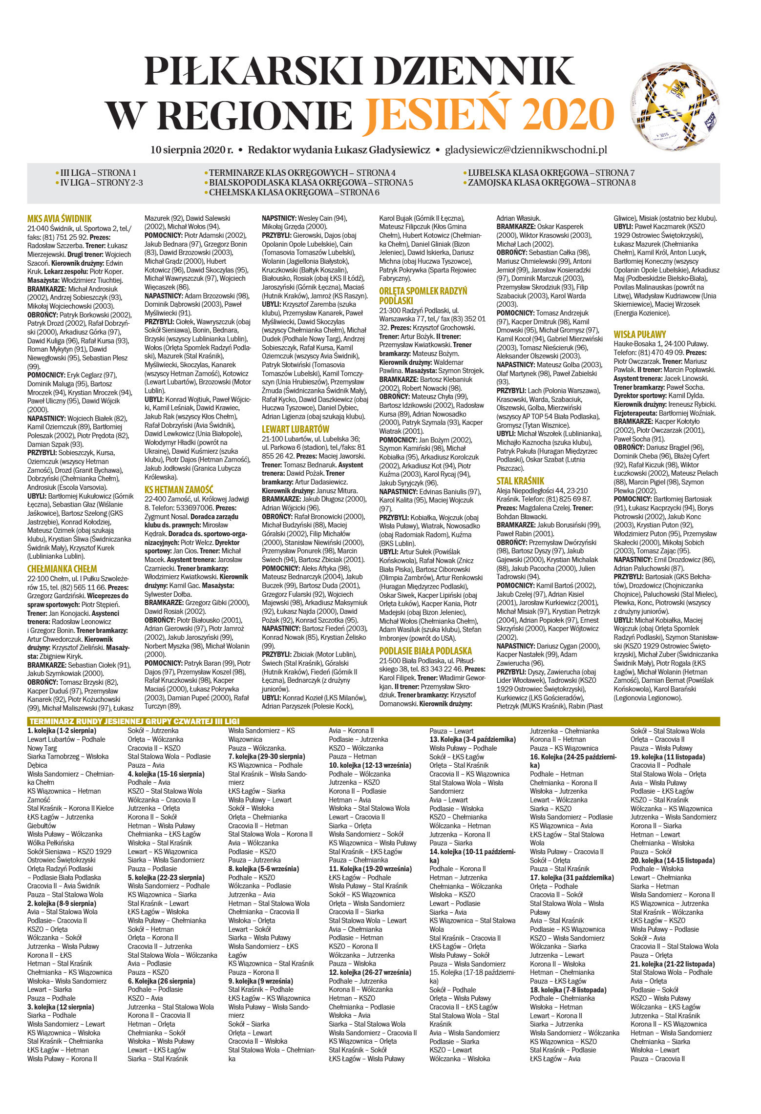 Dziennik Piłkarski - strona 1