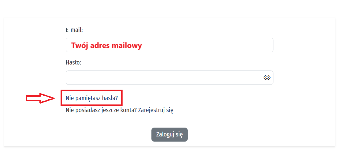 odświeżenie hasła