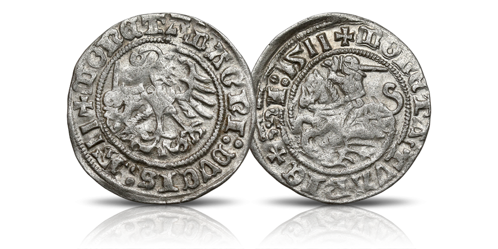 Historyczne monety kolekcjonerskie - przykład produktów menniczych o wartości historycznej.