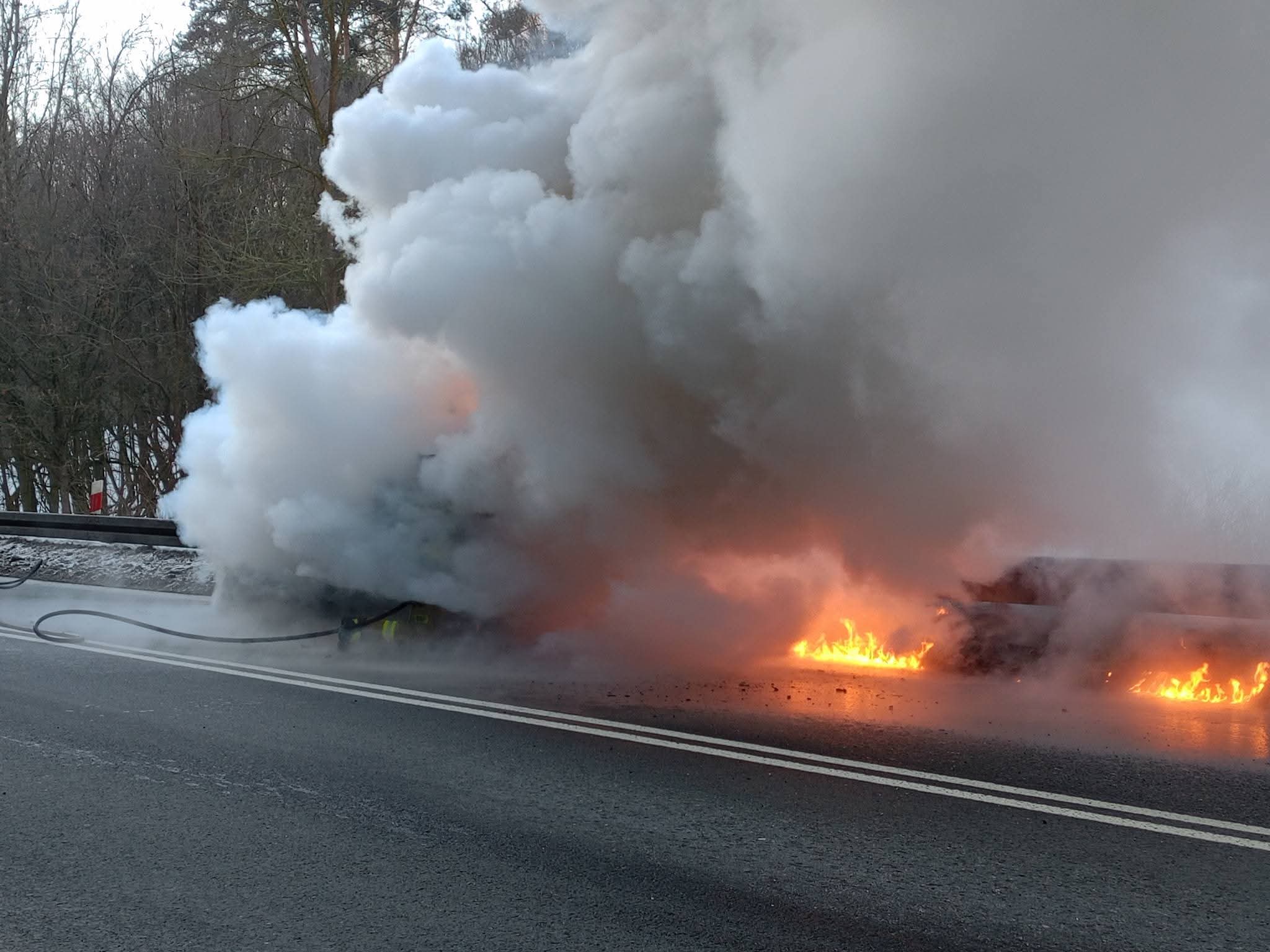 pożar samochodu, Skowieszynek