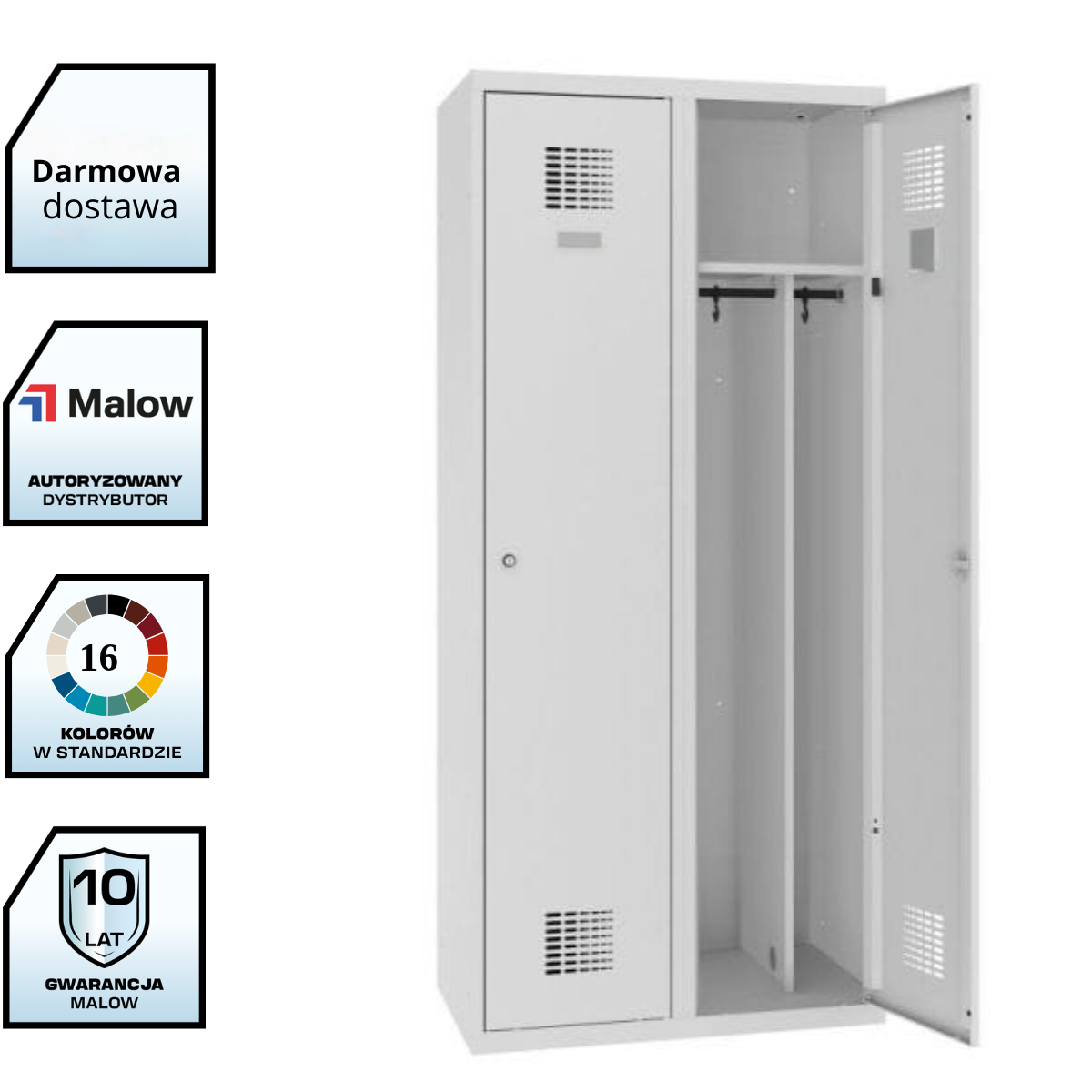 Szafa ubraniowa 2 komorowa Sum 420 W st