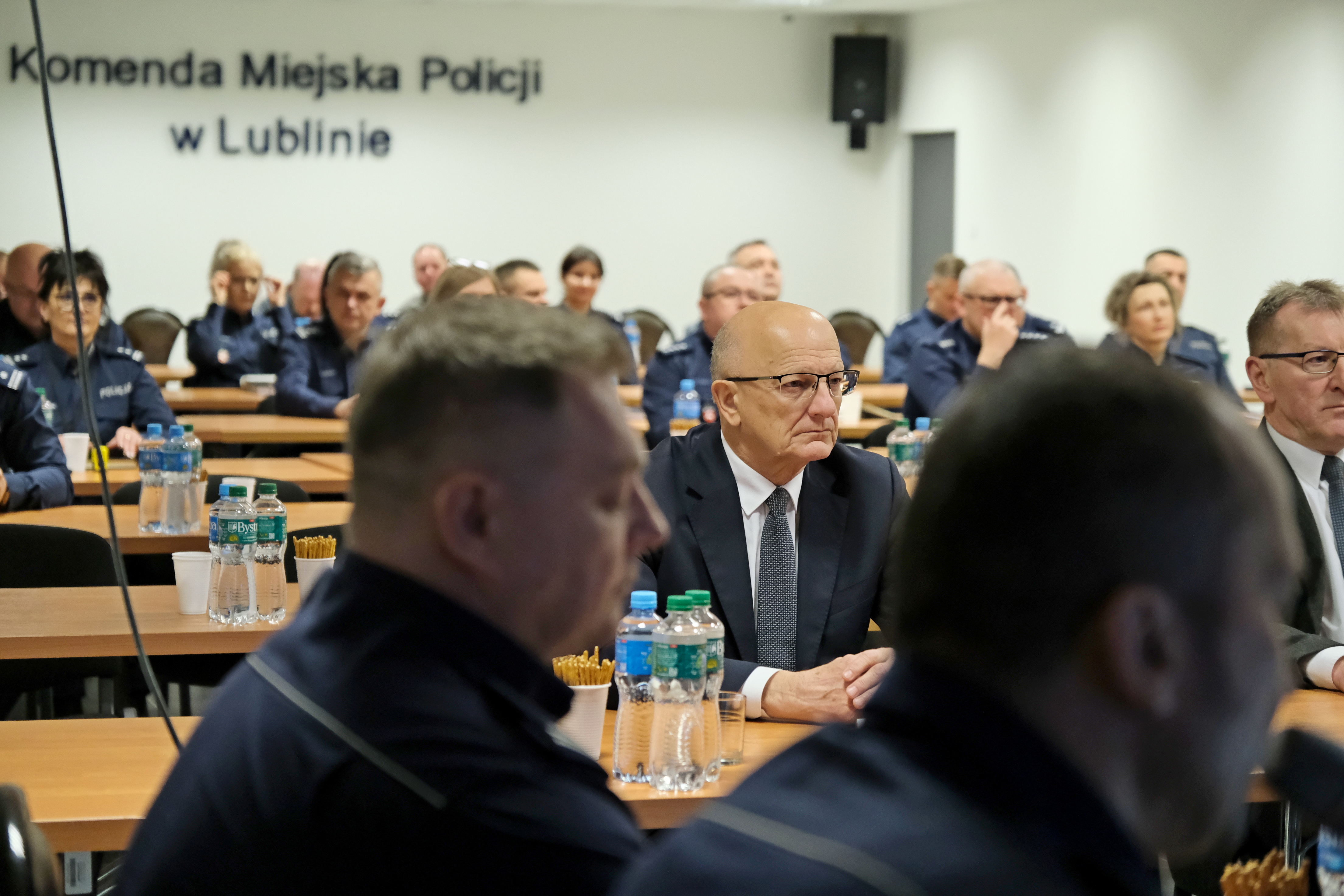 Prezydent Lublina Krzysztof Żuk na odprawie KMP Lublin