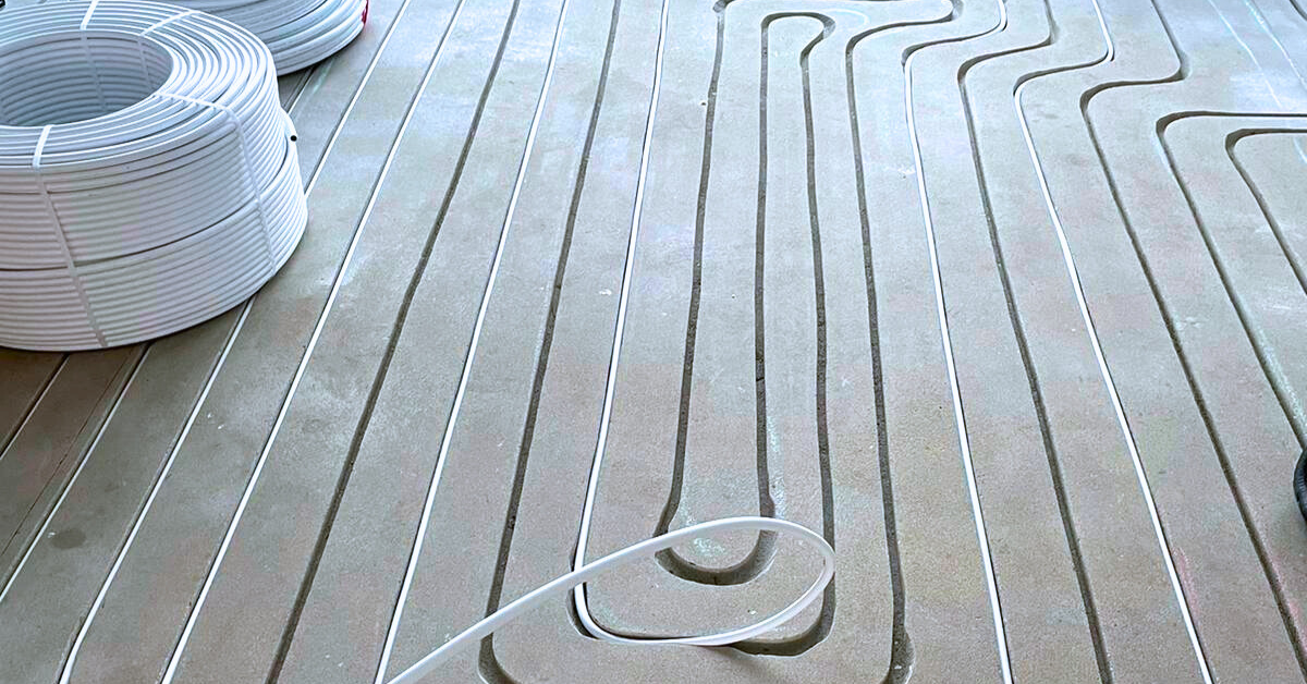 ogrzewanie podłogowe frezowane