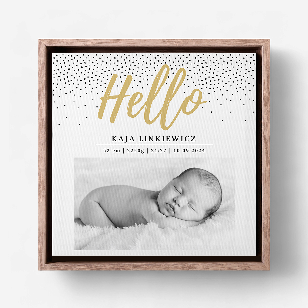 Obraz z ramą PAMIĄTKA NA NARODZINY DZIECKA