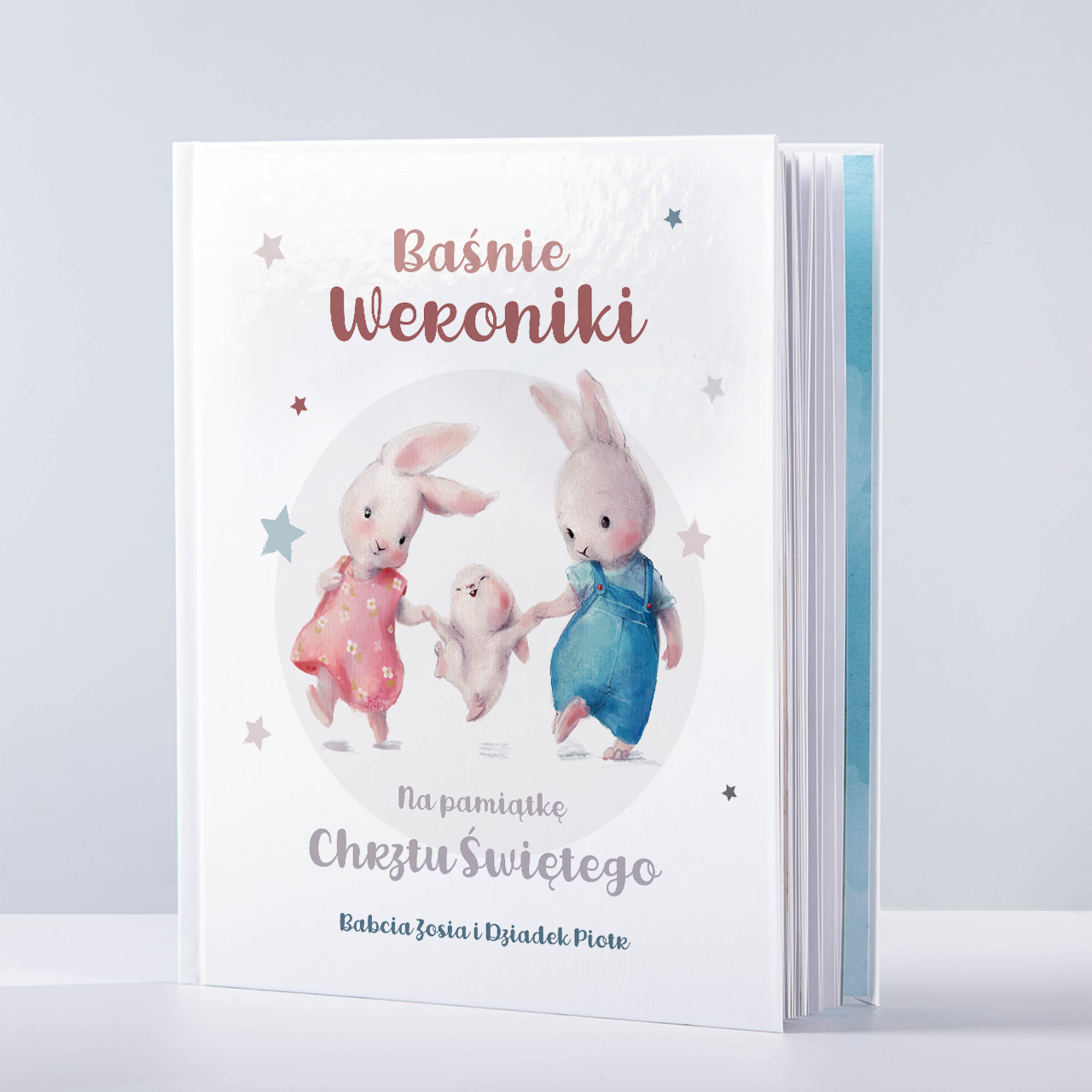 Książka personalizowana NA CHRZEST Pamiątka Chrztu Świętego