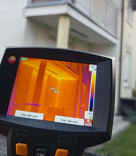 Straty ciepła widoczne w badaniu termowizyjnym